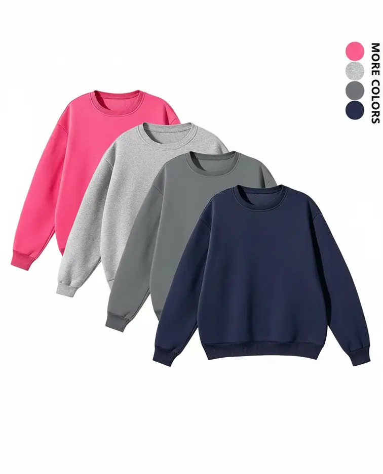 2-pack solid color crewneck sweatshirts, simple solid pullover tops, soft, skin-friendly, comfortable fabric, suitable for everyday street casual wear