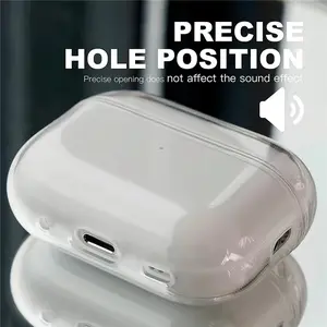 Official Fit Tpu Transparent Earphone Case, Precise Hole Position, Compatible with AirPods 1/2/3/4 & AirPods Pro 1/2/3, Durable Protective Cover, Clear