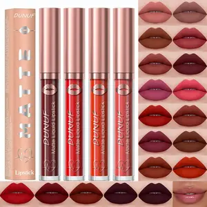 Long-lasting Matte Lip Gloss, 1 Count Waterproof Moisturizing Lip Oil, Non-stick Cup Non-fading Lipstick, Matte Liquid Lipstick, Perfect Gift for Women