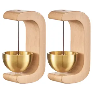 Keefrash 2 Count Suction Door Type Solid Wood Wind Chime, Magnetic Hangable Entry Door Chime, Vintage Wind Chime Hanging Ornament, Home Decor Supplies, Wall Decor, Modern