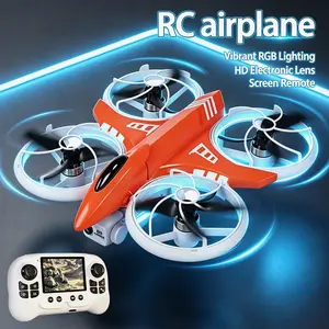 Beginner RC Drone with LED Light Stunt, Crash-Resistant Quadcopter Toy, Durable Remote Control Airplane, Great for Outdoor Play and Gifting