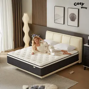 Queen Hybrid Mattress 10-14 Inch – Memory Foam & Pocket Coil, Pressure Relief, Back & Lumbar Support, Motion Isolation, Soft Comfort, Mattress in a Box 2.0