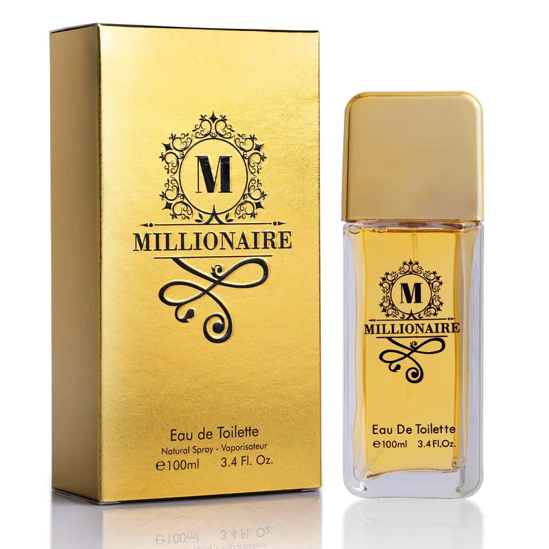 Urban Collection Millionaire Eau De Parfum for Men - 100ml (3 to 3.9 fl oz) Single Item, Long-Lasting Signature Scent with Blood Mandarin & Rich Leather Base, Premium All-Seasons Adults' Fragrance Spray, Aesthetic Personal Elevation Gift Option