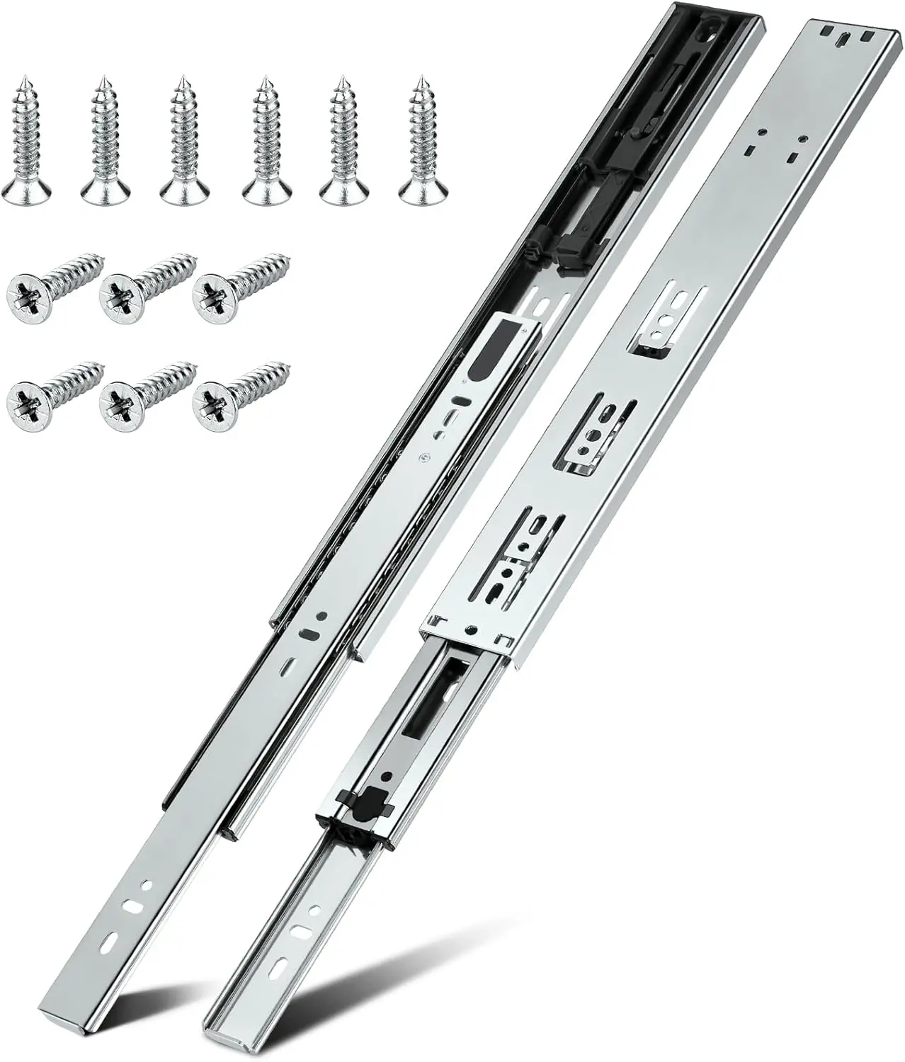 HBL’ 1 Pair| Soft Clo Drawer Slides 22 inch, Heavy Duty Cabinet Drawer Slides Replacement - Ball Bearing Full Extension, 200 LB Capacity, Made of Cold-Rolled Steel, Rust-Resistant & Long-Lasting.