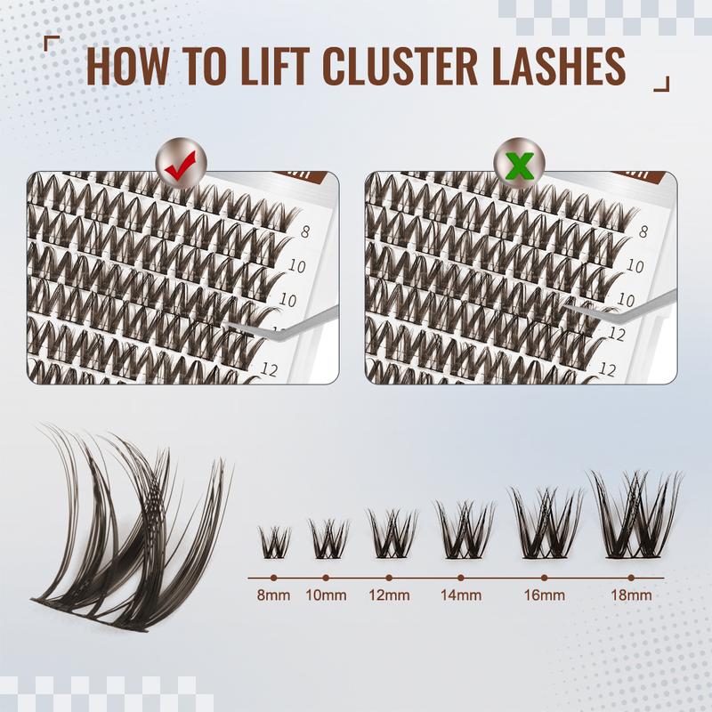 AiryCute Trending Brown Lash Collection | Dark & Light Brown Velure Flaunt | Flawless for Fair/Dark Hair | Reusable, Lightweight & amazing brown Flora Brown Venus Natural Daily, Volumn Style | Beginner-Friendly | DIY Lashes