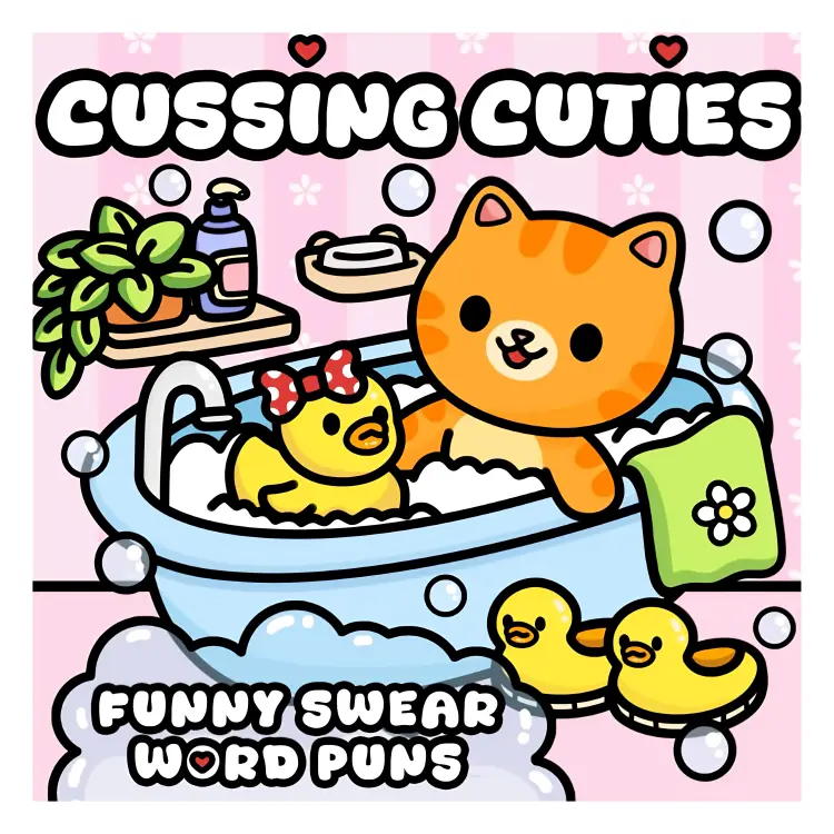 Funny Swear Word Pun Adult Coloring Book - Cozy, Stress Relief Unisex Paperback Activity Book with Cute Cats, Fuzzy Animals, Comfy Moments, Bold Easy Designs, Great Gift for Family