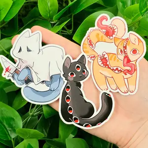 Creepy Cat Stickers!
