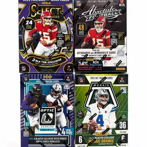 (921) Collectible Sports Cards NFL 4-Box Downtown, Kaboom Hunt - Pick Your Team Break, Optic, Select, Absolute, Mosaic, Loaded Rookie Class, All Cards Ship, Rip When Full (Teams Available)