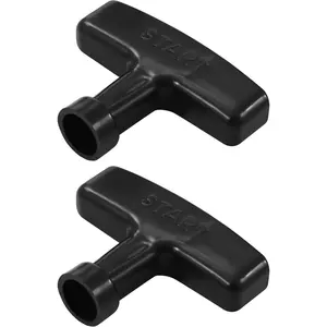 2 Packs Pull Cord Handle, Gasoline Engine Pull Starter Handle Grip, Lawn Mower Pull Handle for Generator, Chainsaw, Trimmer Edger Brush  Engine Parts, 2.84Inch Long and 0.65Inch Width Handle