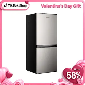 Upstreman mini fridges BM40 Small Refrigerator with Bottom Freezer Double Door Mini Fridge for Kitchen Apartment Dorm Office Space-Smart Design Precision Cooling Whisper-Quiet Efficient Customizable Storage 2.75 Cu.Ft + 1.27 Cu.Ft