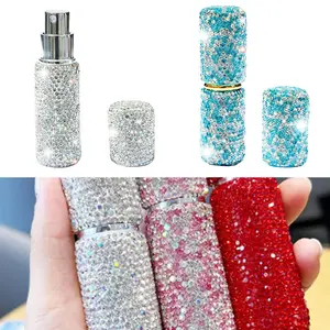 10ml Bling Perfumes Spray Bottle Rhinestone Travel Refillable Perfumes Atomizer Bottle Bling Portable Perfumes Spray