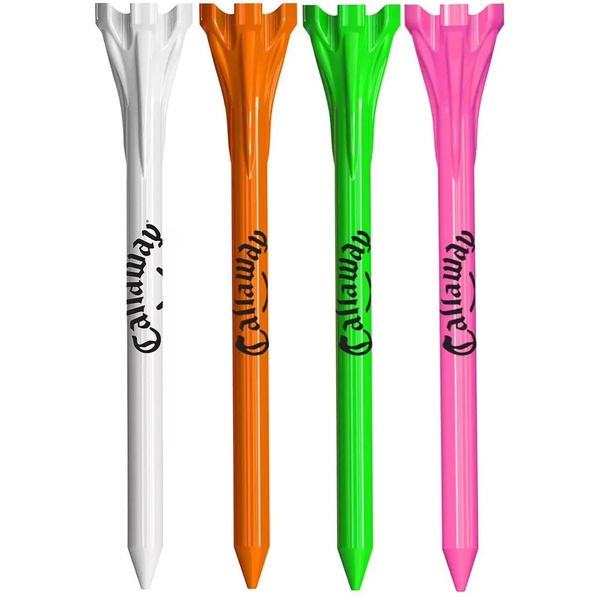Callaway Plastic Golf Tees - 2 3/4" Performance, Contoured Cup, Eco-Friendly Golf Supply, 30 Tees per Pack
