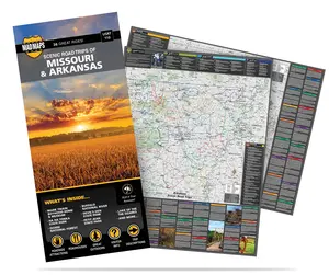Missouri and Arkansas: 30 Scenic Road Trips on One Map