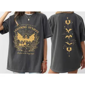 Onyx Storm Dancing Through The Lightning Strikes Comfort Colors Shirt, Fourth Wing Inspired Shirt, Dragon Lover Tshirt, Bookish Gifts