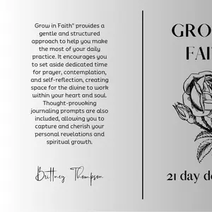 Grow in Faith, A 21 Day Devotional by Brittney Thompson - Guided Journey for Personal Growth and Spiritual Reflection