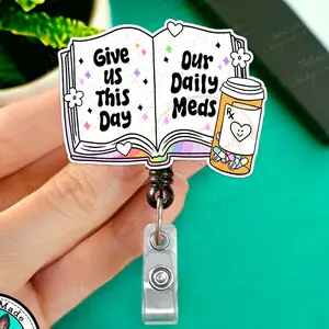 Daily Meds Retractable Badge Reel