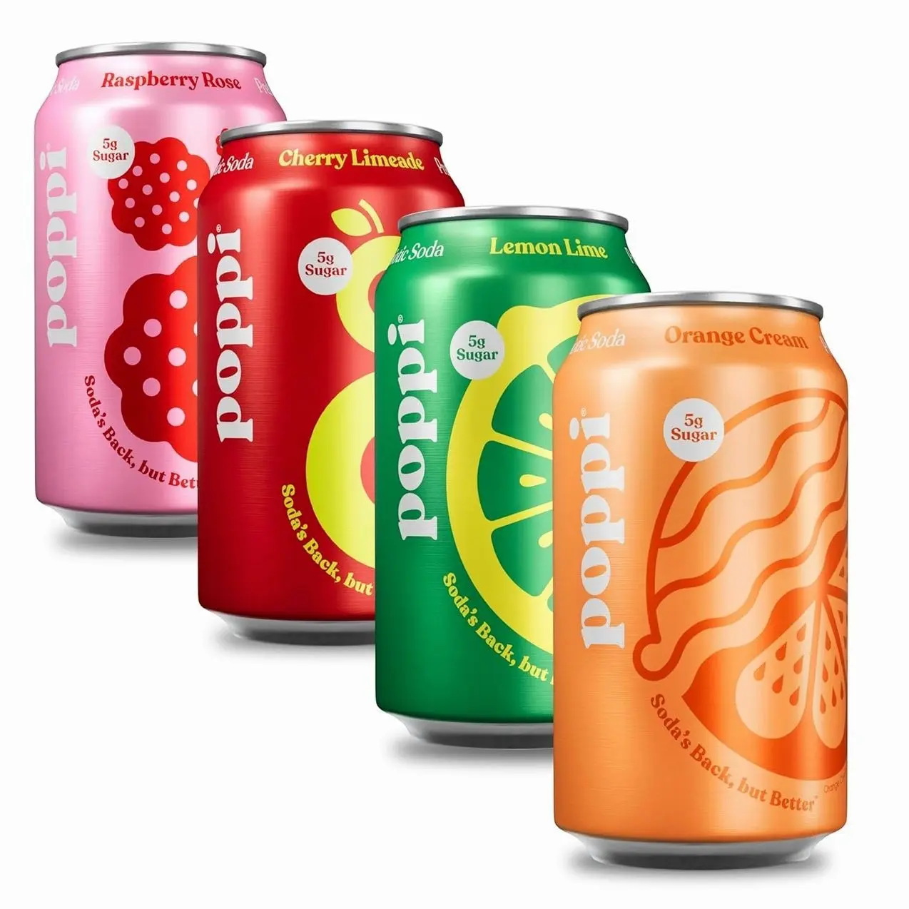Poppi Sparkling Prebiotic Soda Beverage with Apple Cider Vinegar, Seltzer Water and Fruit Juice, Trend Setters Variety Pack, 12 Fl Oz, Pack of 12, Packaging May Vary