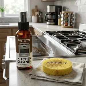 High-efficiency kitchen grease remover kit (2-piece set): Breaks down stubborn grease for deep cleaning.
