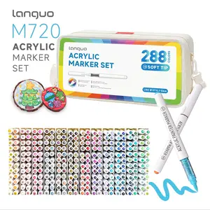Languo Acrylic Direct-Liquid 24/36/48/60/288-Color Large Capacity Acrylic Marker Pen,  Art Drawing Supplies, Ideal for Holiday Themed Painting & Festival Art Creation