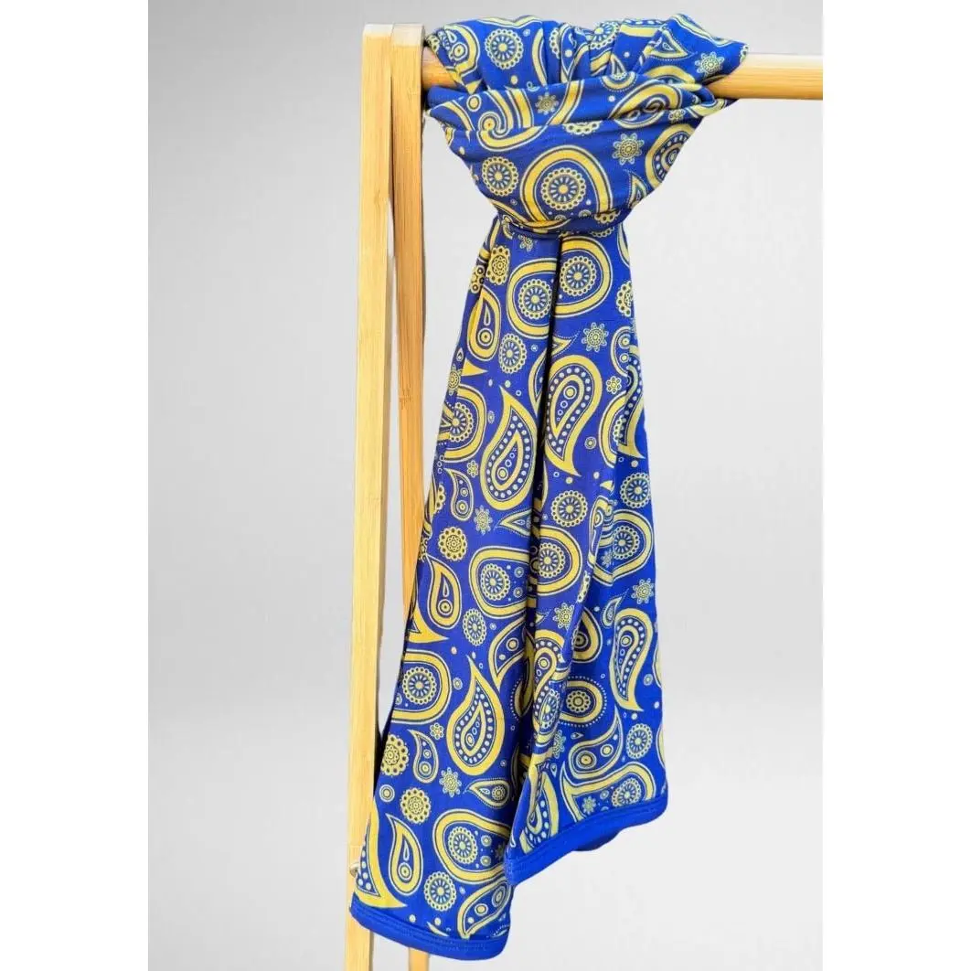Bamboo Swaddle Blanket in Blue Paisley