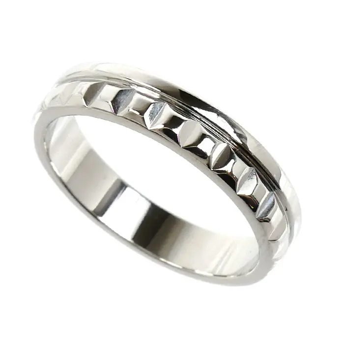 Boucheron Quatre Radiant Au750 White Gold Ring Size 52