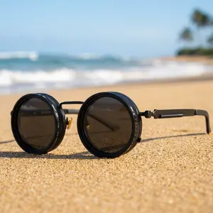 Round Polarized Glasses, Adjustable Tint Sunglasses, 1-9 Gears Sunglasses, Sunglasses with ND Filter Lenses, Christmas Gifts, New Year Gifts