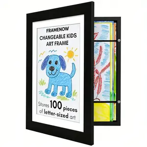 Children's Art Gallery Photo Frame - Holds over 100 Art Pieces - Front-opening design