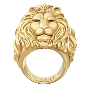 Personalized Handsome Gold Bully Boss Lion Ring for Family and Friends Birthday Valentine's Day Christmas Gift