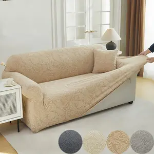 Stretchy Sofa Cover, Elastic Sofa Slipcover, Waterproof Spandex Fabric, Non-Slip Design for Single Double Triple Four Seater Sofas, Pet Friendly, Textured Style