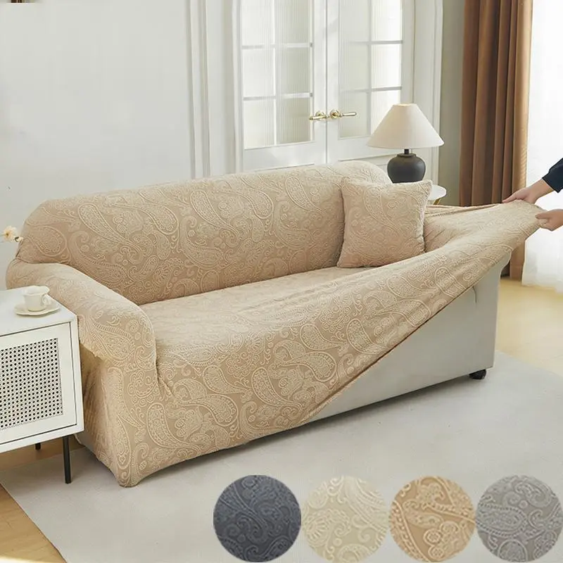 Stretchy Sofa Cover, Elastic Sofa Slipcover, Waterproof Spandex Fabric, Non-Slip Design for Single Double Triple Four Seater Sofas, Pet Friendly, Textured Style, Sofa Couch Protector, Sofa Couch Covers