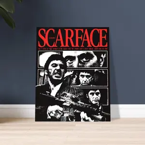 Scarface Poster Unframed  | Tony Montana Motivational Quote  Poster Unframed   | Gangster Movie Wall Art for Home & Office Decor, Un Poster Unframed