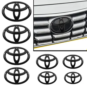 1PCS 3D ABS Car Logo Vehicle Exterior Decoration for Toyota Car series Corolla Camry RAV4 Front Head Grill Hood Bonnet Emblem Rear Tail Bumper Trunk Boot Mark Badge