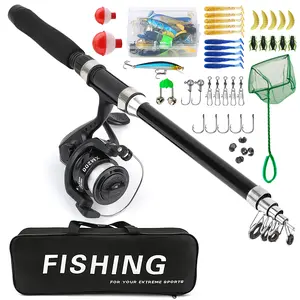 Fishing Rod Set 5.9FT, Includes Pre-Loaded Reel, Lure Kit & Storage Bag, Portable Design, Ideal for Beginners, Fishing Gear Set