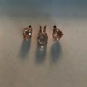 Morganite Solitaire Earrings & Pendant Set