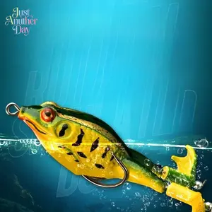 Propeller Frog Soft Lure for Bass Fishing Topwater Rotating Legs Frog Bait with Sharp Hook Multiple Color Options Lifelike Artificial Fishing Lure for Freshwater Saltwater Fishing