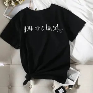 You Are Loved Shirt, Mental Health Matters Cotton Casual Crew Neck Plain