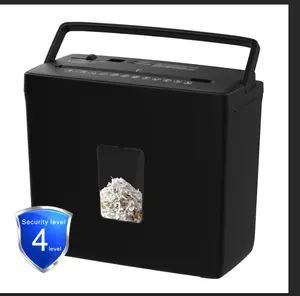 Paper Shredder for Home Use,5 Sheets Small Crosscut Paper Shredder,P-4 Security Level with 2.38-Gallon Basket, 4-Mode Design-Durable & Fast and Jam Proof for Home Office Utilization Mechanical