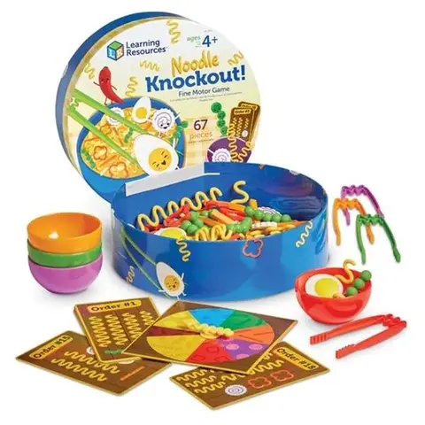 Learning Resources Noodle Knockout, Fine Motor Game, Chopstick Sorting Toy for Hand-Eye Coordination, Focus & Cognitive Skill Building, Ages 4+, Fun Educational Game for Kids at Home or in the Classroom