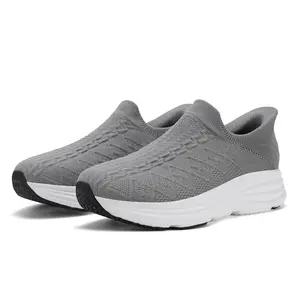 OFIREND | Lightweight Slip On Sneakers for Men Women, Soft Breathable Knit, High Elastic Cushion Sole, Easy On & Off for Daily Wear