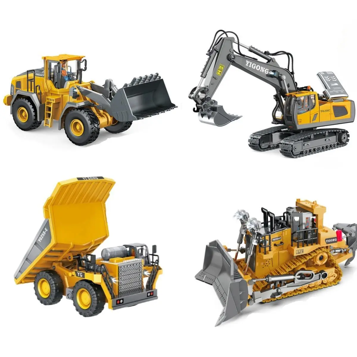 Excavator +Bulldozer+Dump Truck +loader Truck