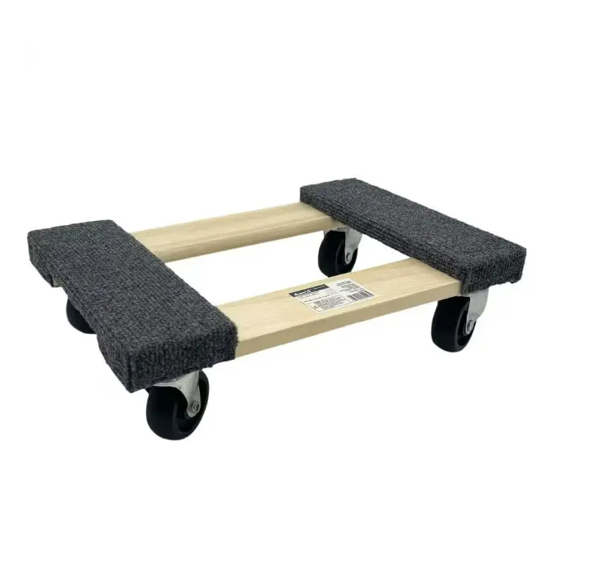 Wood Furniture Dolly, 800 lbs. Capacity, 18 in. Size, Heavy-Duty Hardware Castor Dolly for Moving Furniture