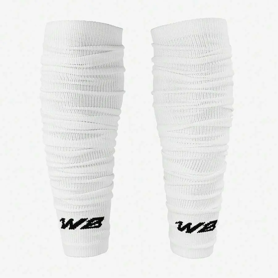 Adult White Scrunch Leg Sleeves, Durable Tri-blend Fiber for Football and High-Intensity Fitness with Enhanced Muscle Support