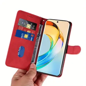 360° Magnetic Anti-Drop Case, Multi-Angle Hover Arc Design, PU Leather Material, Includes Lanyard Strap, Compatible with Honor 70/80/90/100/200/300/Magic5/6/7/X9