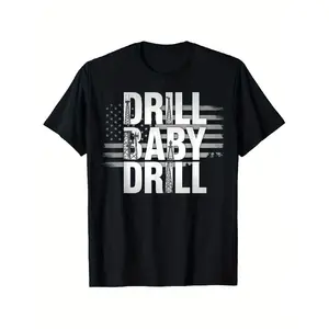 Drilling Rig Design Drill Drill Funny Oilfield Worker T-Shirt, Suitable for Mens & Womens Outdoor T-Shirt, 100%cotton, S-XXXL