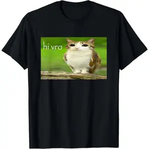 100% Cotton Hi Vro Owl Cat Meme T-Shirt