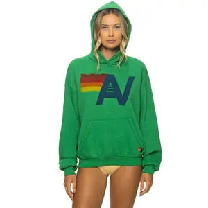 LOGO PULLOVER RELAXED HOODIE - KELLY GREEN