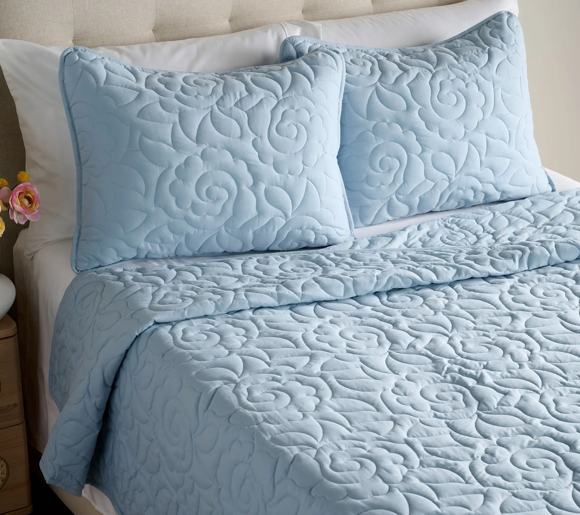 Home Reflections Garment Washed Quilt Set-King