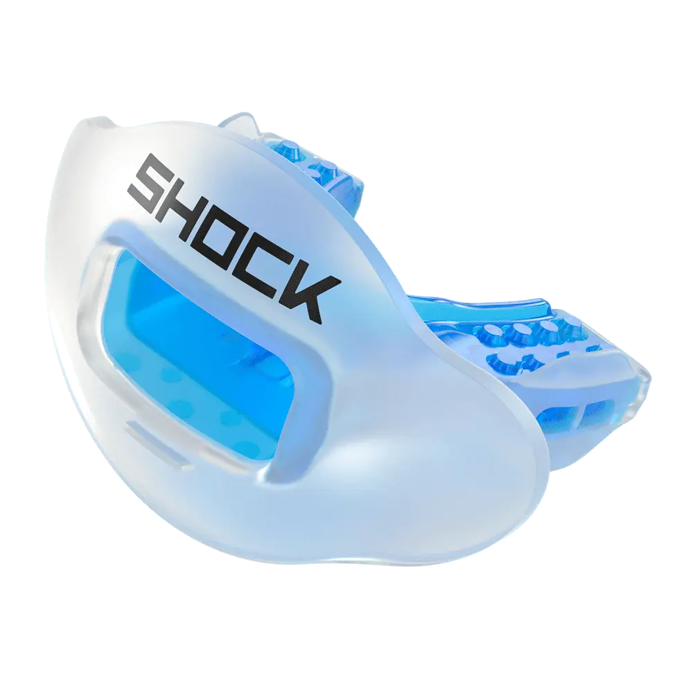 Shock Doctor Max AirFlow Football Mouthguard Instant Fit Full Protection with Extra Large Breathing Channel and No Mold Design