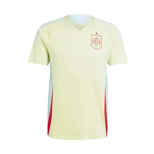 Yellow Color Spain ss24 Away Soccer Shirt, Spain Short Breathable Sleeve Away Edition Soccer Shirt