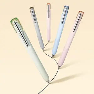 2 styles, 1 style with 4 solid colour transparent dual design gel pens, simple dopamine style, 0.5mm, exam marking note taking, smooth, non bleeding, quick dry, DIY study office writing, black high capacity gel pens